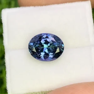 Natural Bi Color Tanzanite 2.50 Carat 9.6x7.6 MM Oval Shape Faceted Gem